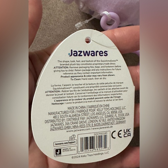 Kellytoy Sydnee the Squirrel Squishmallow Clip-on Backpack Stuffed Plush Toy - Picture 14 of 14